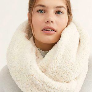 Free People Cloud Nine Fleece Sherpa Double Loop Ivory Cream